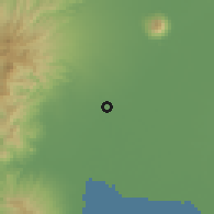 Shaded relief of the 59 km around Santa Rita, drawn from the GMTED2010 grid