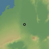 Shaded relief of the 59 km around Santa Rosa, drawn from the GMTED2010 grid
