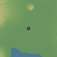 Shaded relief of the 59 km around Santo Tomas, drawn from the GMTED2010 grid