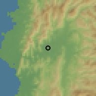 Shaded relief of the 59 km around Bangued, drawn from the GMTED2010 grid