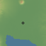 Shaded relief of the 59 km around San Vicente, drawn from the GMTED2010 grid