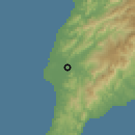 Shaded relief of the 60 km around Sibalom, drawn from the GMTED2010 grid