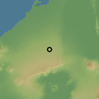 Shaded relief of the 59 km around Silang, drawn from the GMTED2010 grid