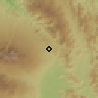 Shaded relief of the 60 km around Sumpong, drawn from the GMTED2010 grid