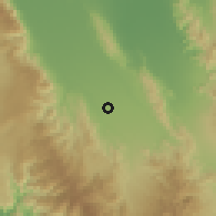 Shaded relief of the 60 km around Surallah, drawn from the GMTED2010 grid