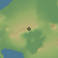 Shaded relief of the 59 km around Tagaytay, drawn from the GMTED2010 grid