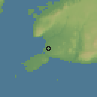 Shaded relief of the 60 km around Tagbilaran, drawn from the GMTED2010 grid