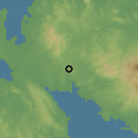 Shaded relief of the 59 km around Tagkawayan, drawn from the GMTED2010 grid