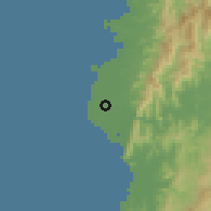 Shaded relief of the 59 km around Bantay, drawn from the GMTED2010 grid