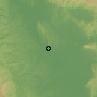 Shaded relief of the 60 km around Talacogon, drawn from the GMTED2010 grid