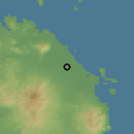 Shaded relief of the 59 km around Talisay, drawn from the GMTED2010 grid