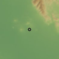 Shaded relief of the 59 km around Talugtug, drawn from the GMTED2010 grid