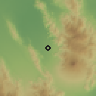 Shaded relief of the 60 km around Tampakan, drawn from the GMTED2010 grid