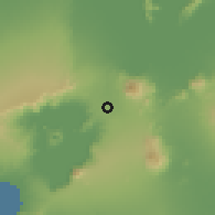 Shaded relief of the 59 km around Tanauan, drawn from the GMTED2010 grid