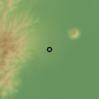 Shaded relief of the 59 km around Telabastagan, drawn from the GMTED2010 grid