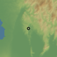 Shaded relief of the 59 km around Teresa, drawn from the GMTED2010 grid