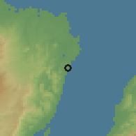 Shaded relief of the 60 km around Toboso, drawn from the GMTED2010 grid