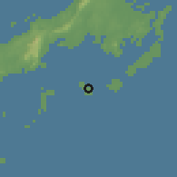 Shaded relief of the 60 km around Tonggusong Banaran, drawn from the GMTED2010 grid