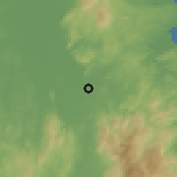 Shaded relief of the 60 km around Trento, drawn from the GMTED2010 grid