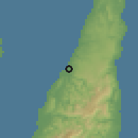 Shaded relief of the 60 km around Tuburan, drawn from the GMTED2010 grid