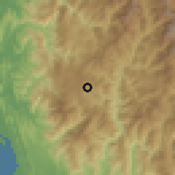 Shaded relief of the 59 km around Tuding, drawn from the GMTED2010 grid