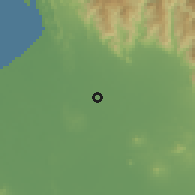 Shaded relief of the 59 km around Urdaneta, drawn from the GMTED2010 grid