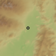 Shaded relief of the 60 km around Valencia, drawn from the GMTED2010 grid