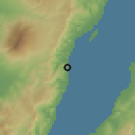 Shaded relief of the 60 km around Vallehermoso, drawn from the GMTED2010 grid