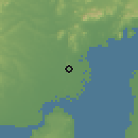 Shaded relief of the 60 km around Barotac Nuevo, drawn from the GMTED2010 grid