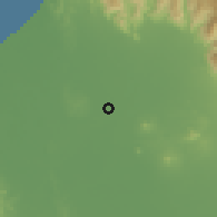 Shaded relief of the 59 km around Villasis, drawn from the GMTED2010 grid