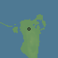 Shaded relief of the 57 km around 'Ālī, drawn from the GMTED2010 grid