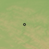 Shaded relief of the 50 km around Dynów, drawn from the GMTED2010 grid
