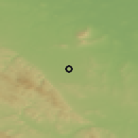 Shaded relief of the 49 km around Dzierżoniów, drawn from the GMTED2010 grid
