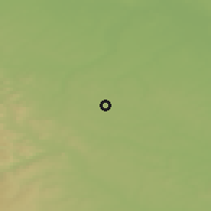 Shaded relief of the 49 km around Głubczyce, drawn from the GMTED2010 grid