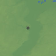 Shaded relief of the 48 km around Gniew, drawn from the GMTED2010 grid