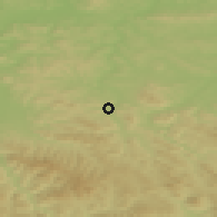 Shaded relief of the 50 km around Grybów, drawn from the GMTED2010 grid