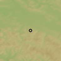 Shaded relief of the 50 km around Iwonicz-Zdrój, drawn from the GMTED2010 grid