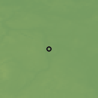 Shaded relief of the 48 km around Janikowo, drawn from the GMTED2010 grid