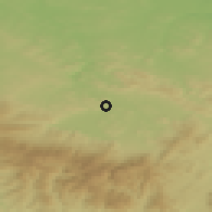 Shaded relief of the 49 km around Jelenia Góra, drawn from the GMTED2010 grid