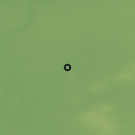 Shaded relief of the 49 km around Jutrosin, drawn from the GMTED2010 grid