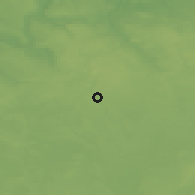 Shaded relief of the 48 km around Biały Bór, drawn from the GMTED2010 grid