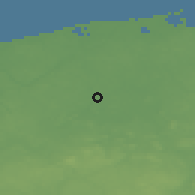 Shaded relief of the 48 km around Karlino, drawn from the GMTED2010 grid