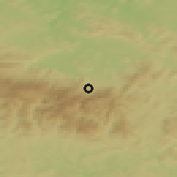 Shaded relief of the 49 km around Karpacz, drawn from the GMTED2010 grid