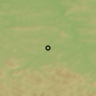 Shaded relief of the 50 km around Biecz, drawn from the GMTED2010 grid