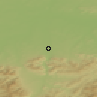 Shaded relief of the 50 km around Kęty, drawn from the GMTED2010 grid