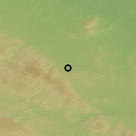 Shaded relief of the 49 km around Bielawa, drawn from the GMTED2010 grid