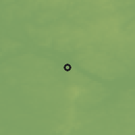 Shaded relief of the 48 km around Łomża, drawn from the GMTED2010 grid