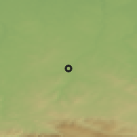 Shaded relief of the 49 km around Lubań, drawn from the GMTED2010 grid