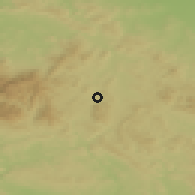 Shaded relief of the 49 km around Lubawka, drawn from the GMTED2010 grid