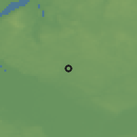 Shaded relief of the 48 km around Mieszkowice, drawn from the GMTED2010 grid